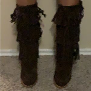Fringe boots size 10